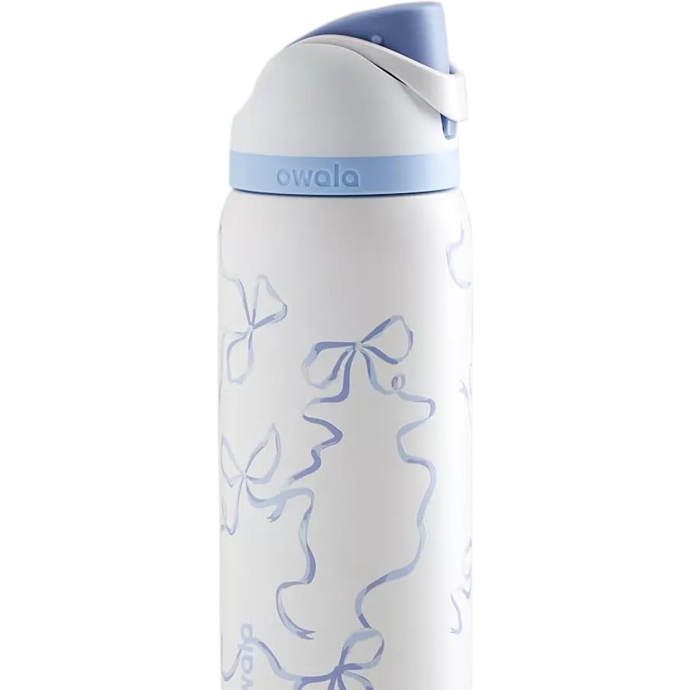 Owala White and Blue Water Bottle